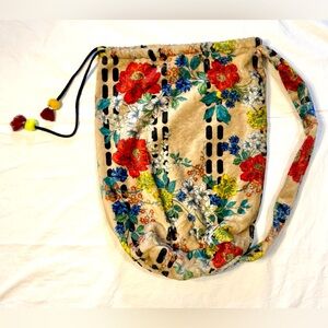 JOHNNY WAS Fuzzy Sling Tote One Strap Satchel